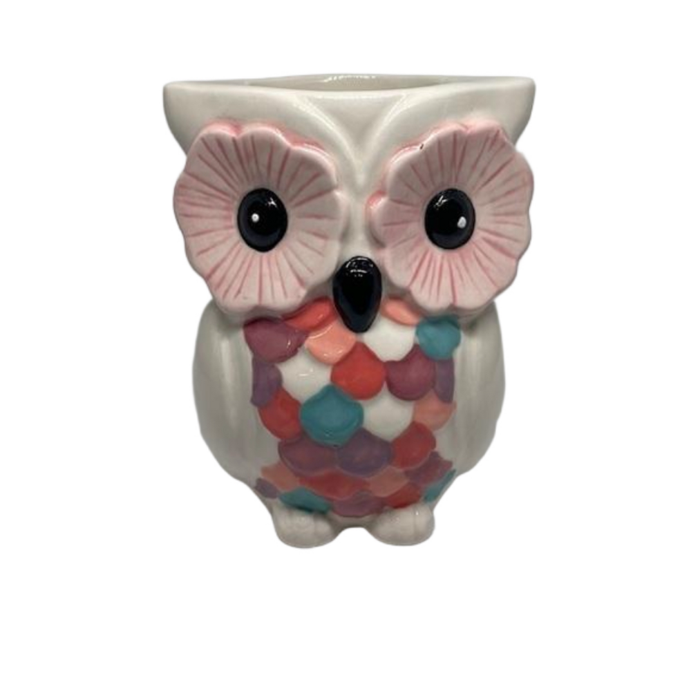 Owl Vase/ Pencil or Make up Brush Holder